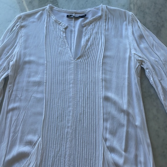 Vix White Pleated Cover Up - Picture 2 of 6